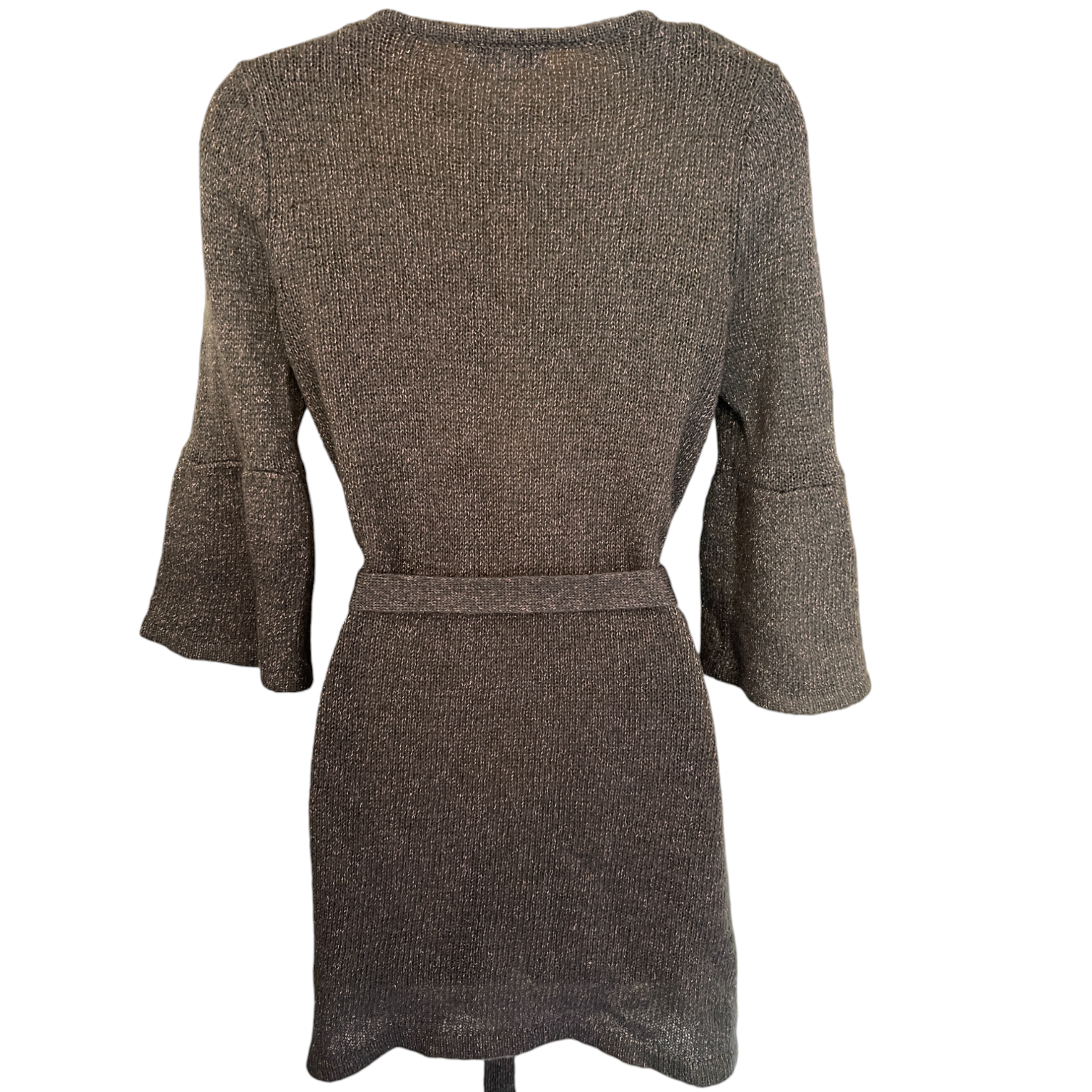 Jasper Conran Grey & Rose Gold Bell Sleeve Jumper UK 12