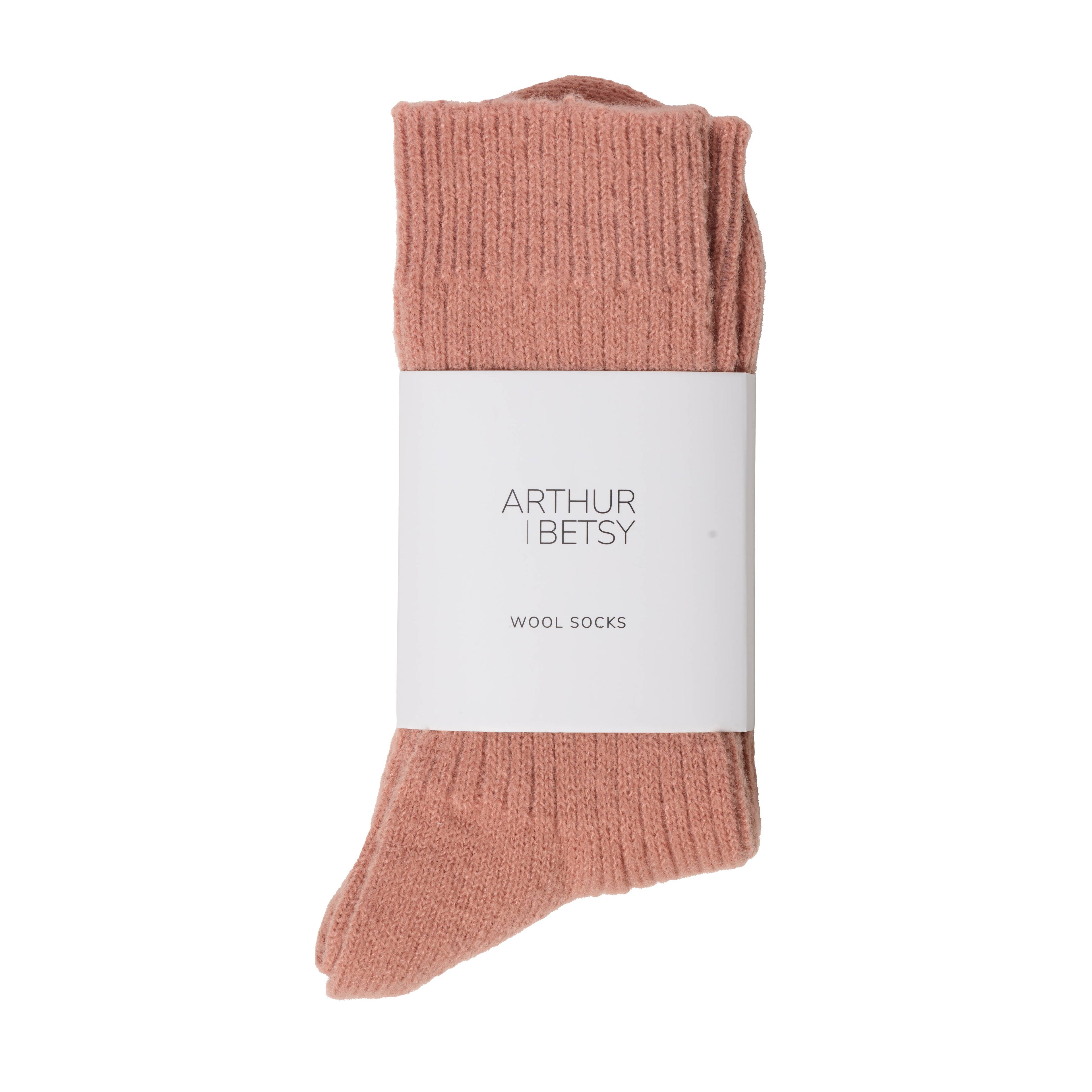 Luxury Muted Rose Pink Wool Socks