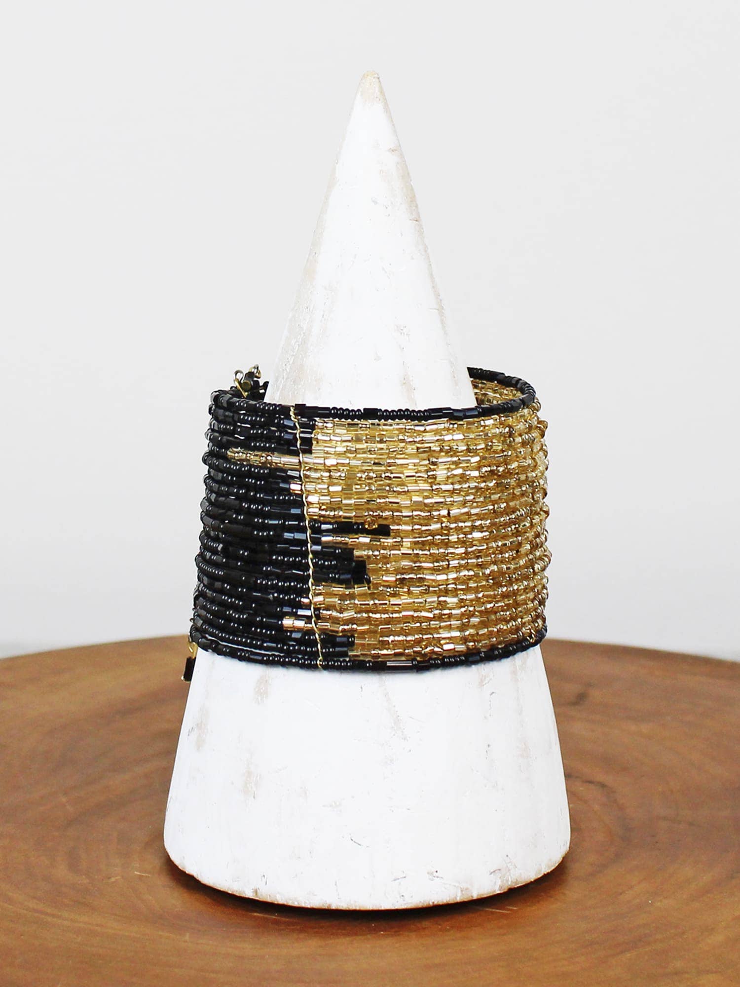 METALLIC BEADED CUFF