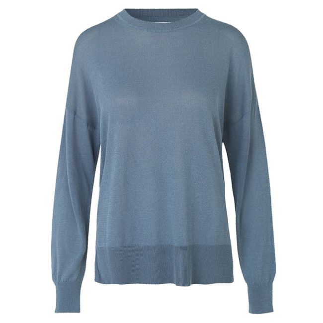 Samsoe Samsoe Blue Lightweight Crew Neck Jumper XS