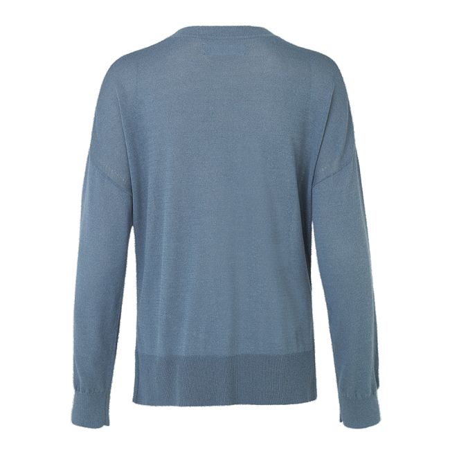 Samsoe Samsoe Blue Lightweight Crew Neck Jumper XS