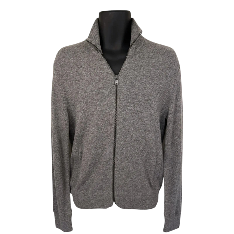 Polo Ralph Lauren Grey 100% Merino Wool Cardigan Size M