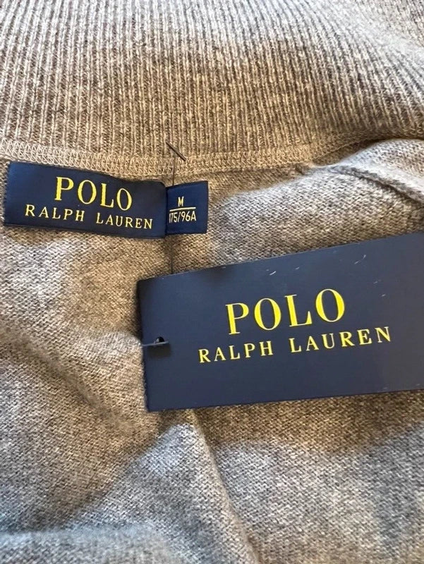 Polo Ralph Lauren Grey 100% Merino Wool Cardigan Size M