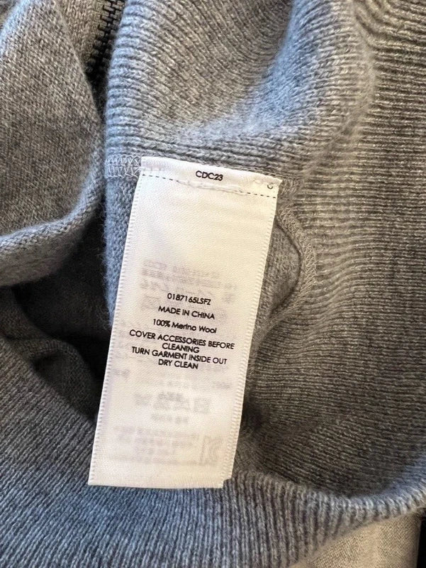 Polo Ralph Lauren Grey 100% Merino Wool Cardigan Size M