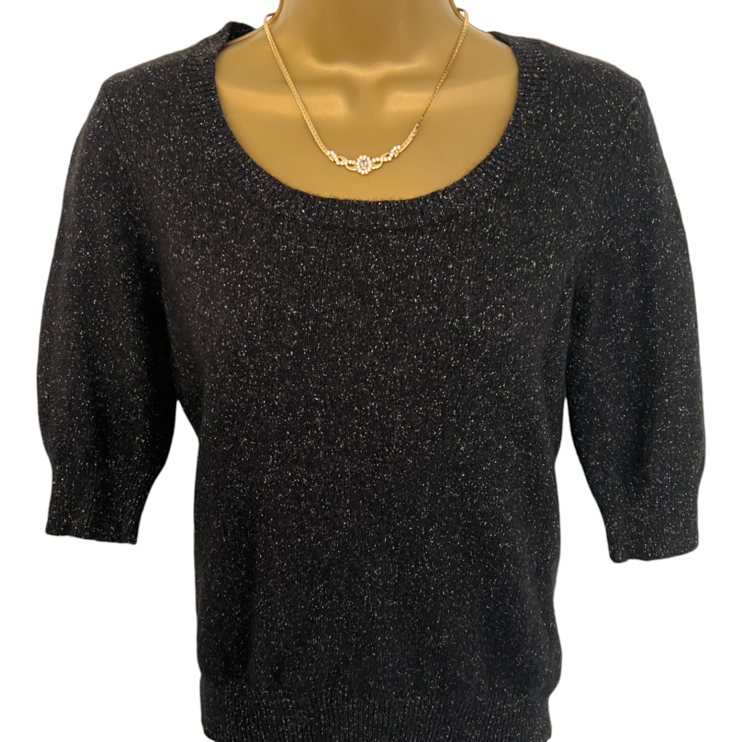 Hobbs Black Wool, Silk & Angora Jumper UK 12