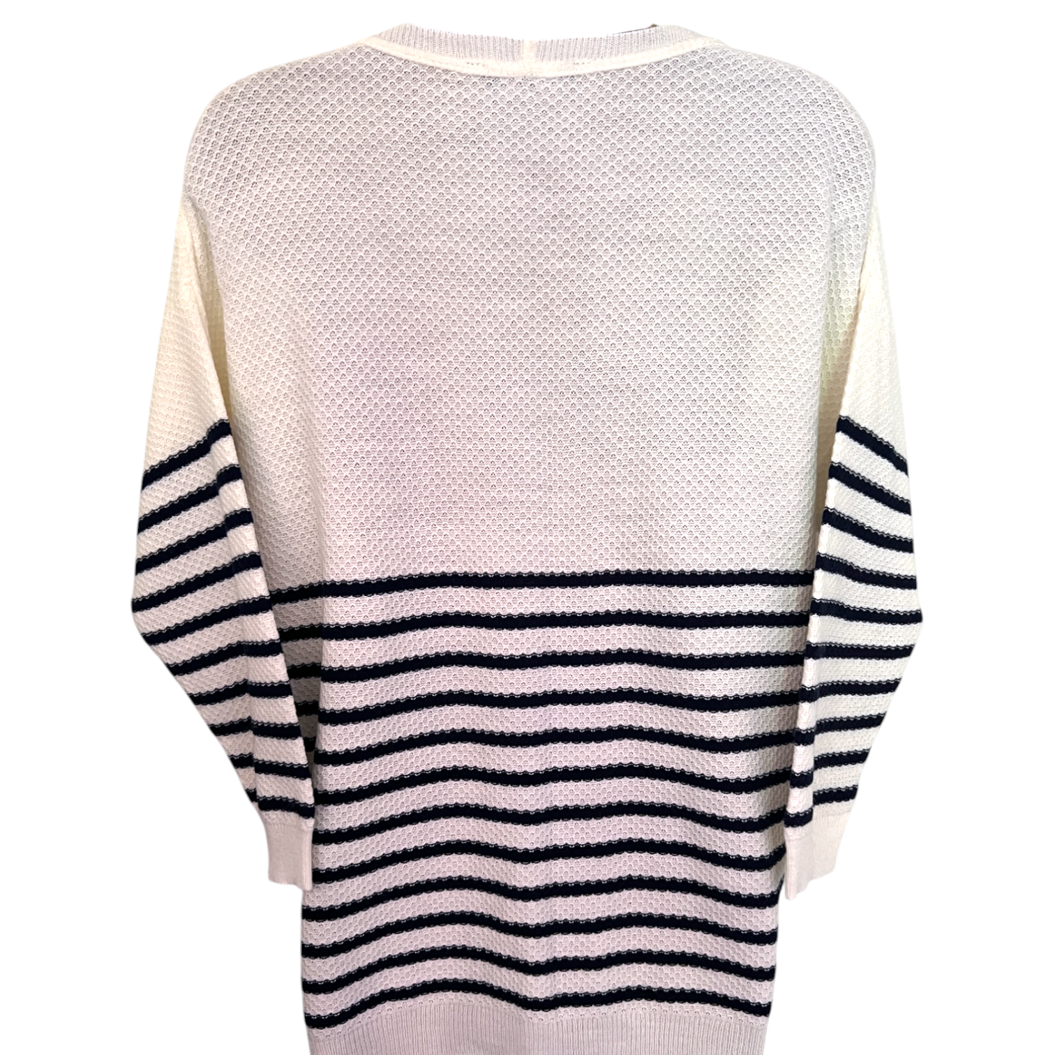 Dorothy Perkins Black & Ivory Waffle Knit Cardigan UK 12