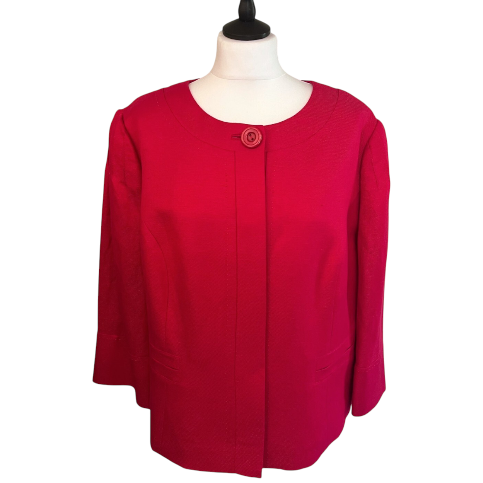 Windsmoor Fuschia Pink Linen Mix Jacket UK 16