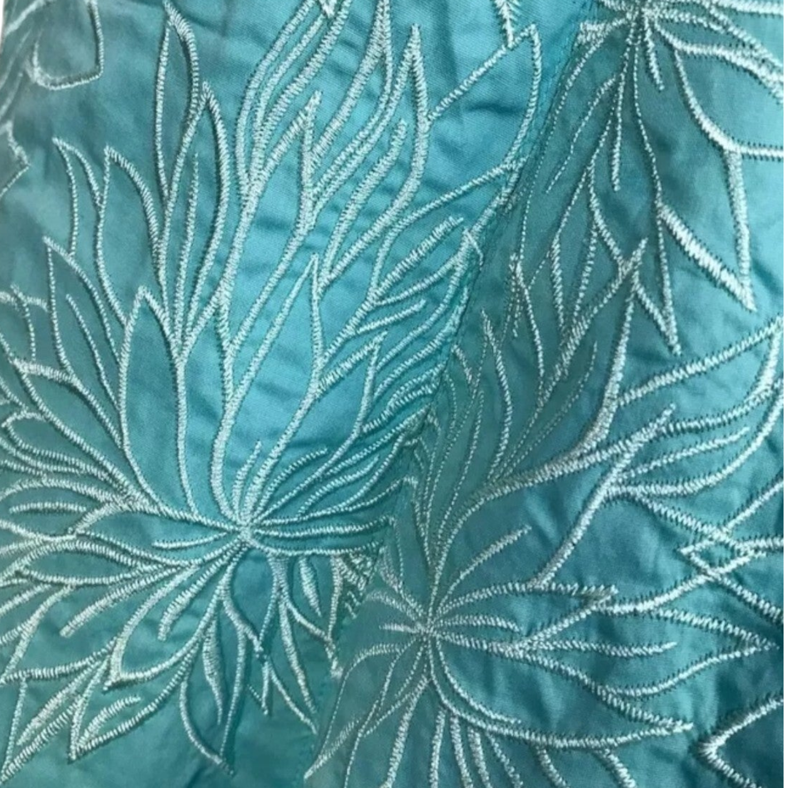 Karen Millen Vintage Turquoise Embroidered Skirt UK 8