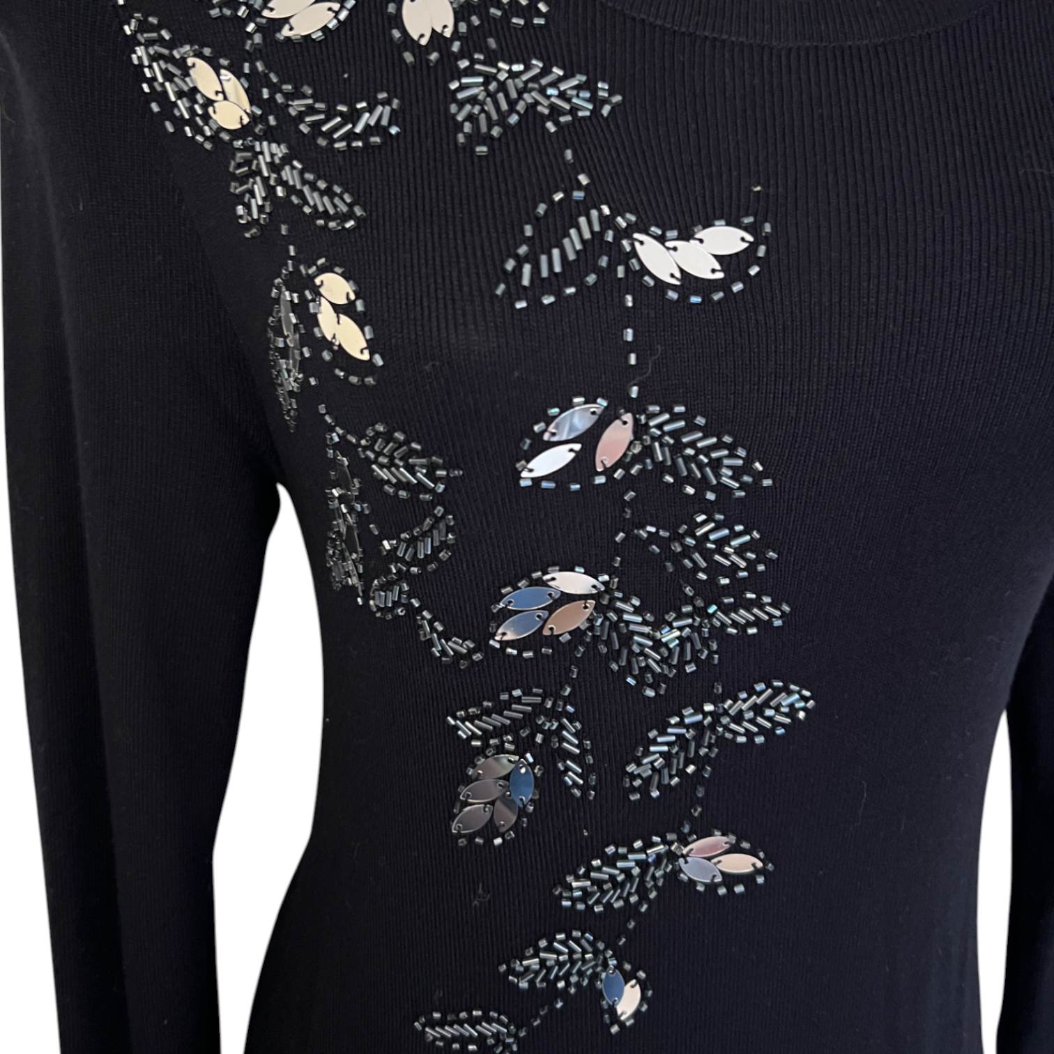 Clements Ribeiro Navy Embellished Jumper Dress UK 10