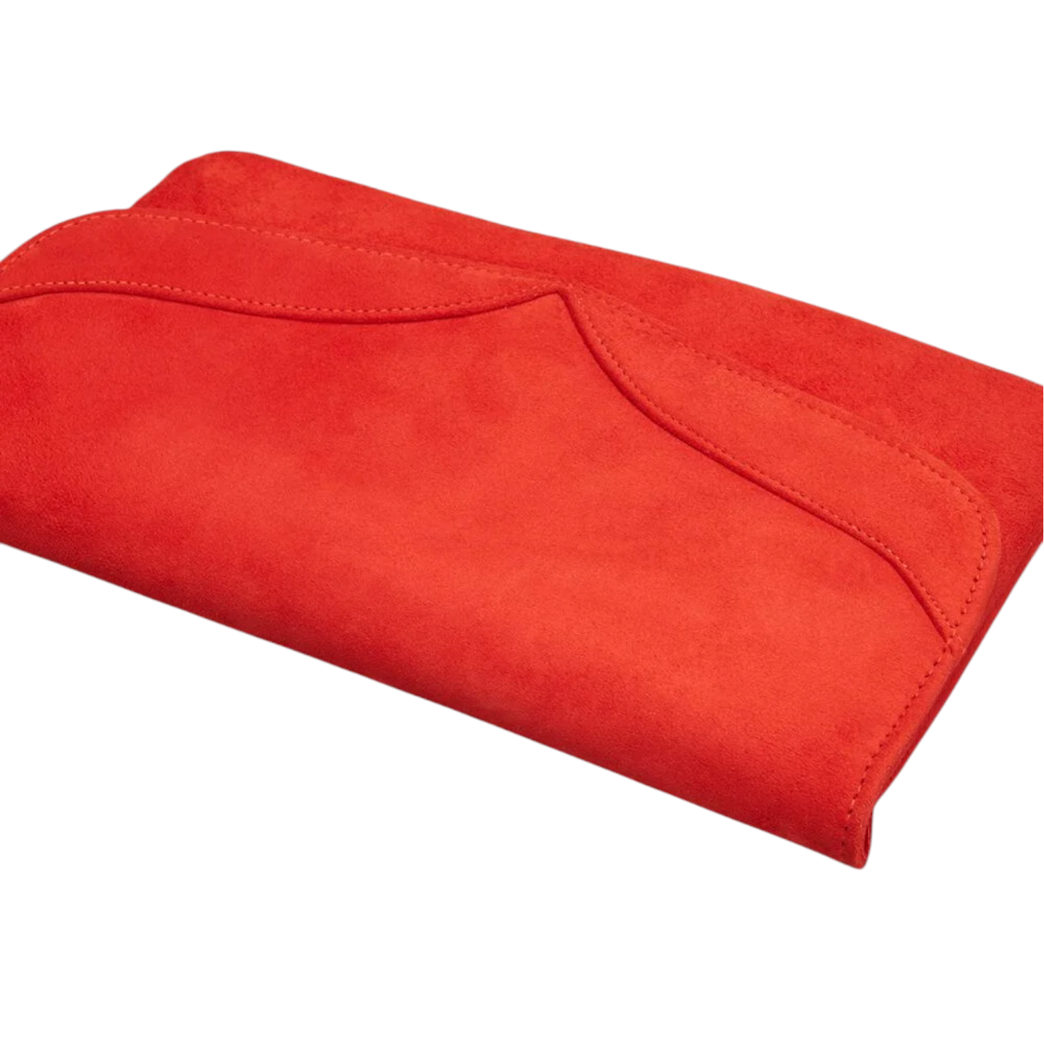 Phase Eight Caitlin Fire Red Suede Clutch Bag