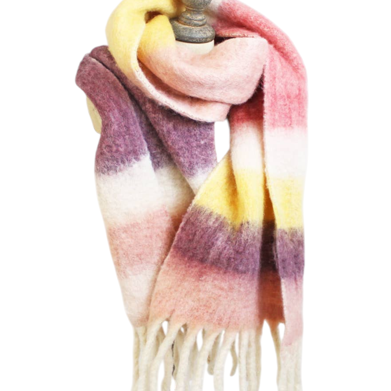 SOFT RECYCLED POLYESTER SCARF (40 x 180cm) - PINK MIX