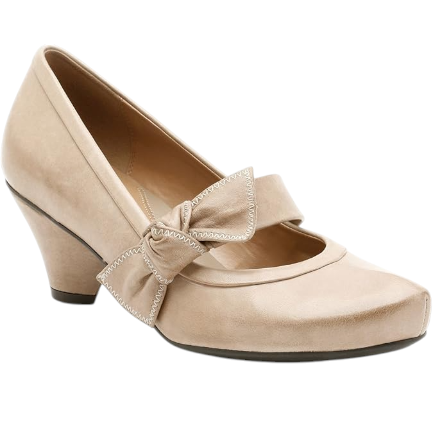 Clarks Softwear Stone Leather Heeled Shoes Size 8 D