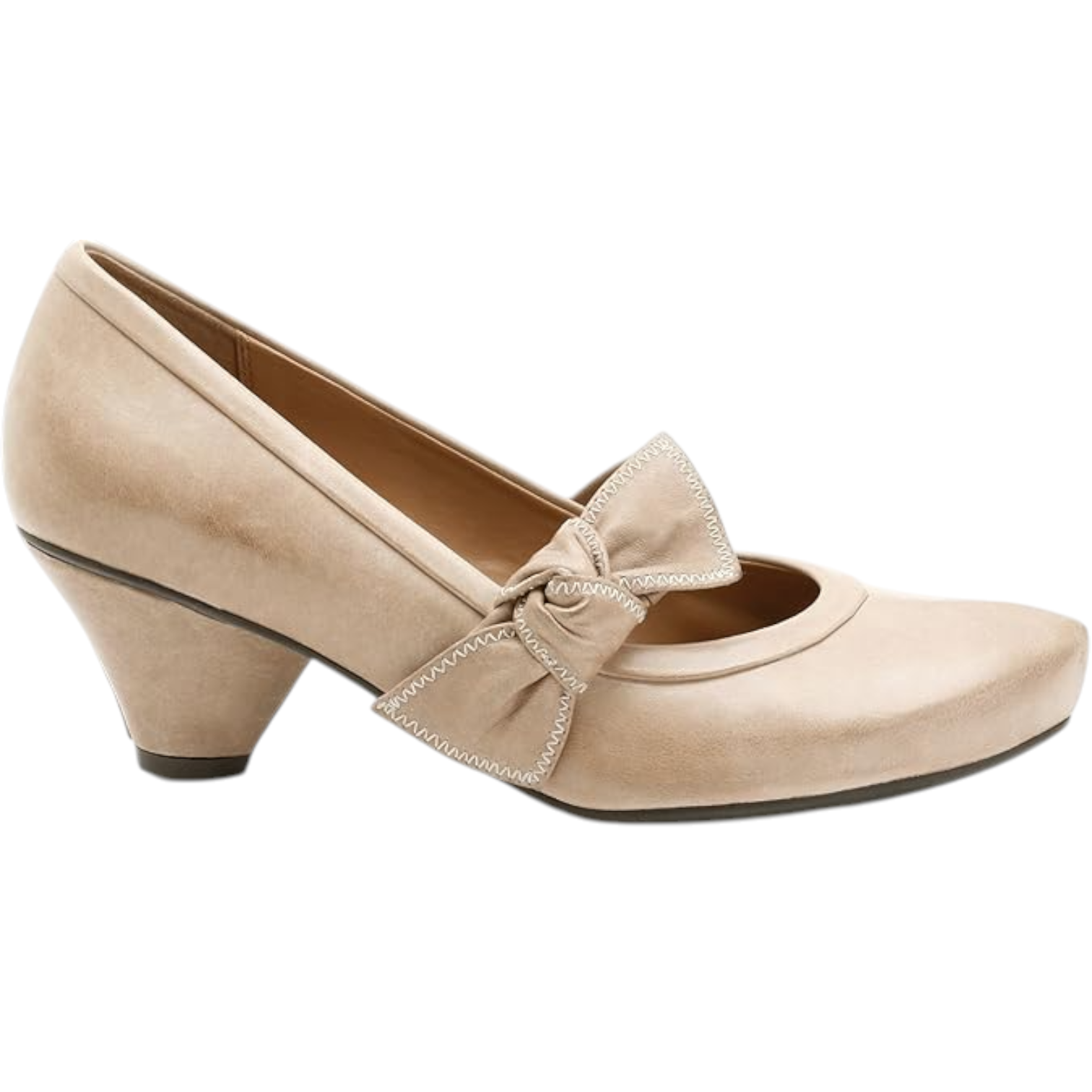 Clarks Softwear Stone Leather Heeled Shoes Size 8 D