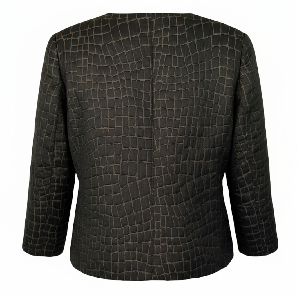 Armani Collezioni Black Gold Thread Jacquard Jacket UK 12