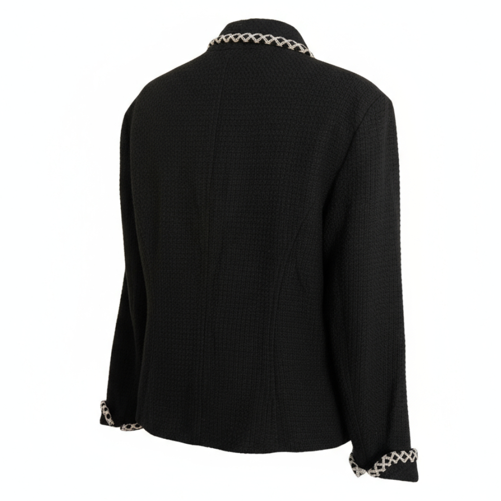 Caroline Charles London Black Tweed Jacket UK 14