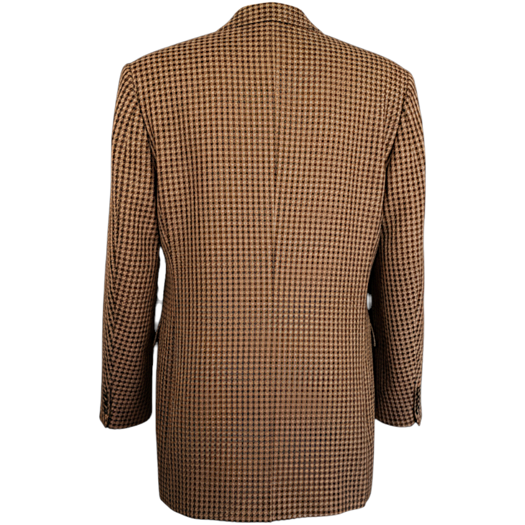 Crombie Mustard & Brown Wool Cashmere Jacket Size 38 R