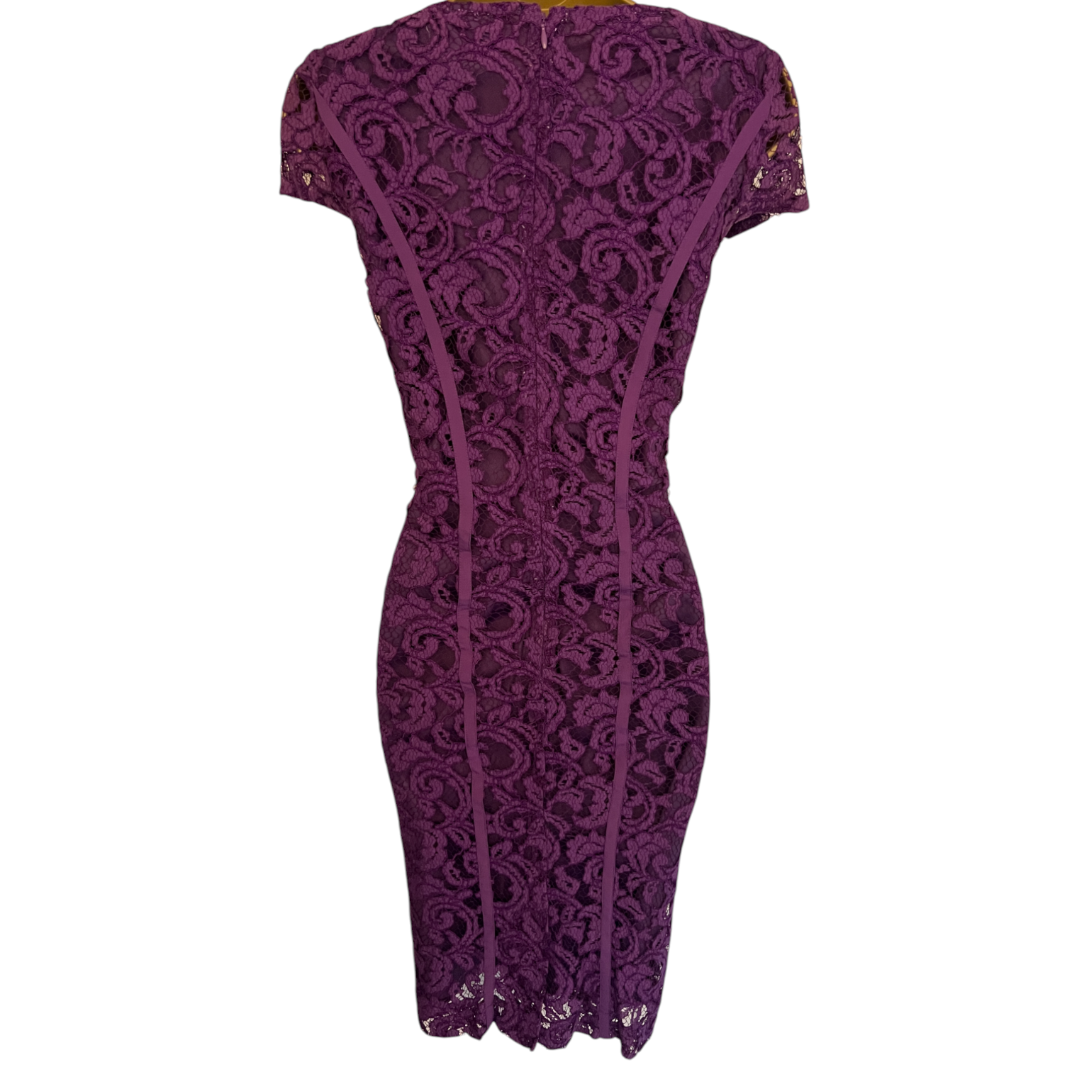Per Una Purple Lace Overlay Dress UK 10