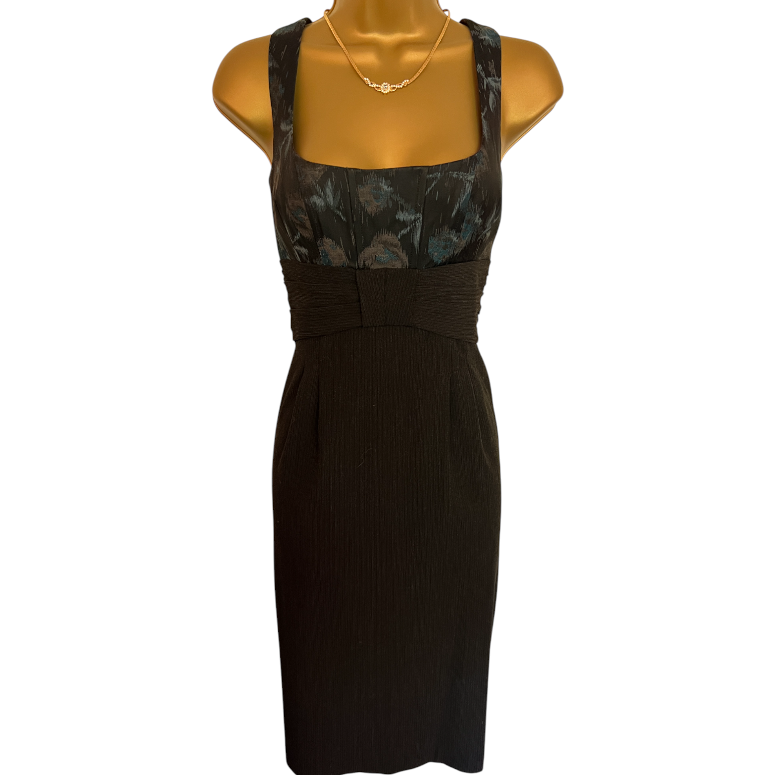 Nanette Lepore Grey & Blue High Waisted Dress  UK 10