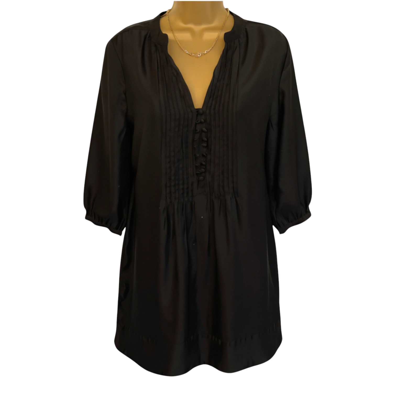 H&M Black Silky Tunic Dress UK 12
