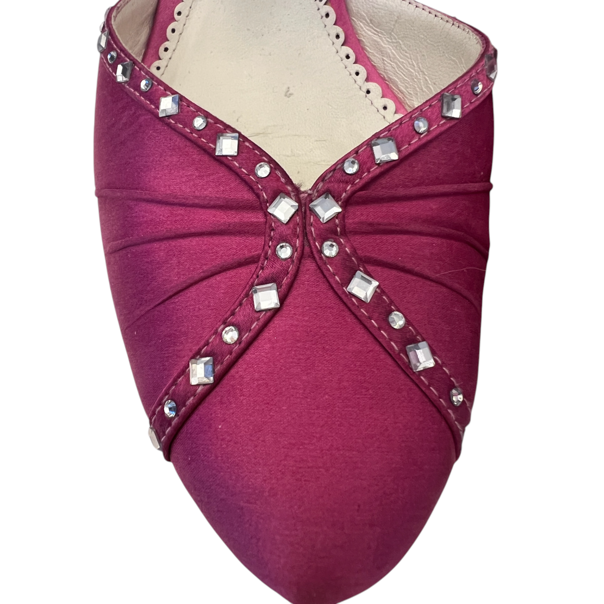 Benjamin Adams Pink Silk Diamante Occasion Shoes UK 5