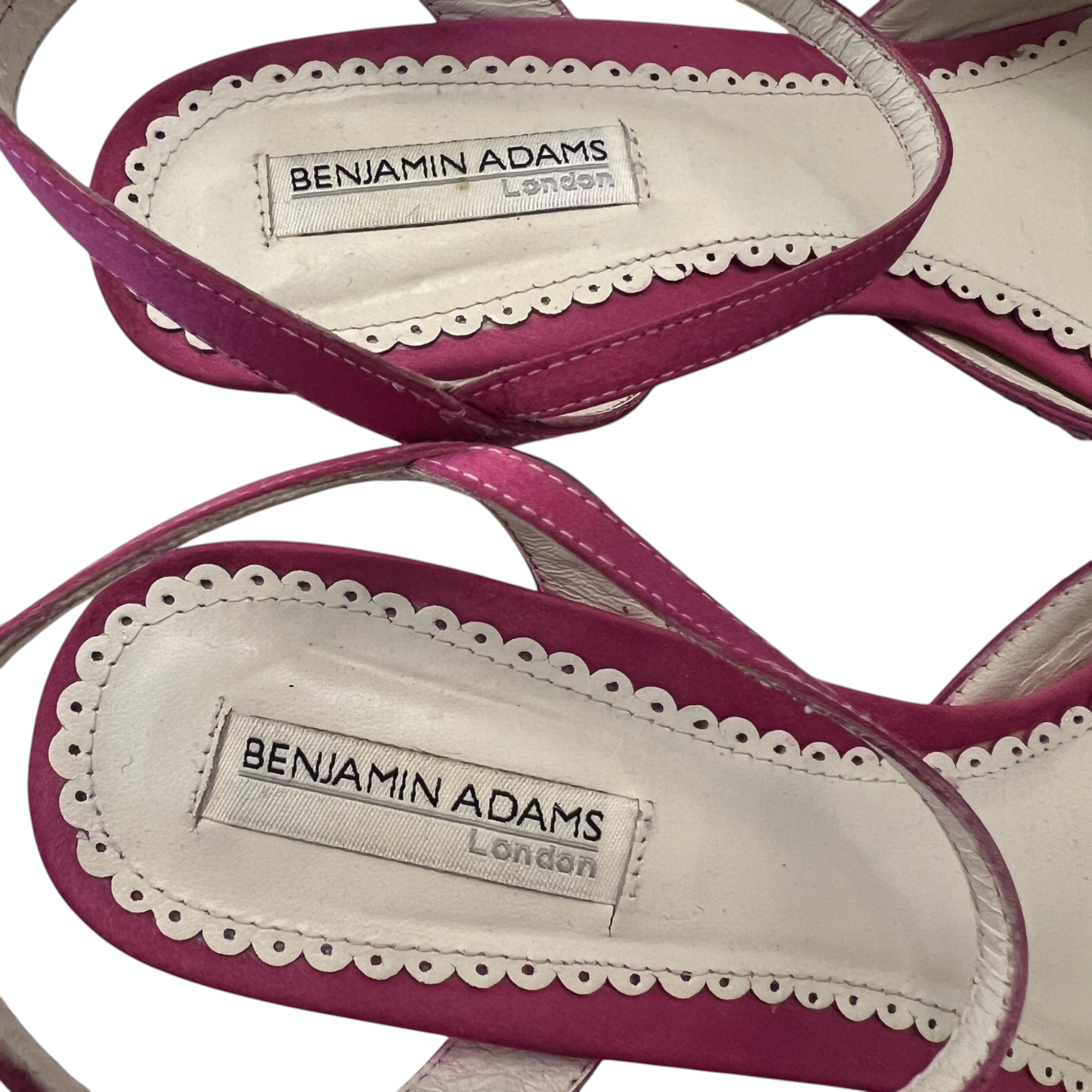 Benjamin Adams Pink Silk Diamante Occasion Shoes UK 5