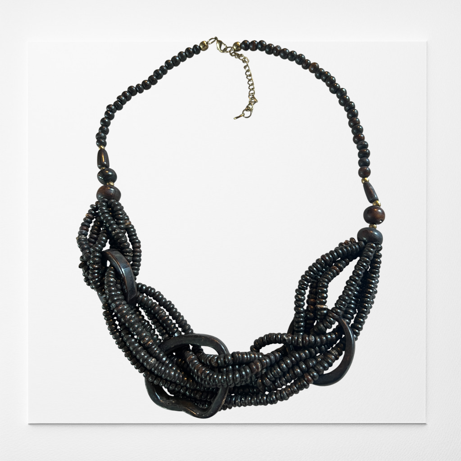 Vintage 1980's Multi-Strand Beaded Necklace