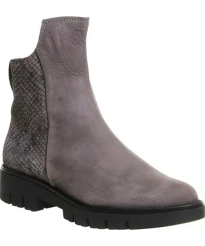 Office London Grey Suede Snakeskin Chelsea Ankle Boots UK 7