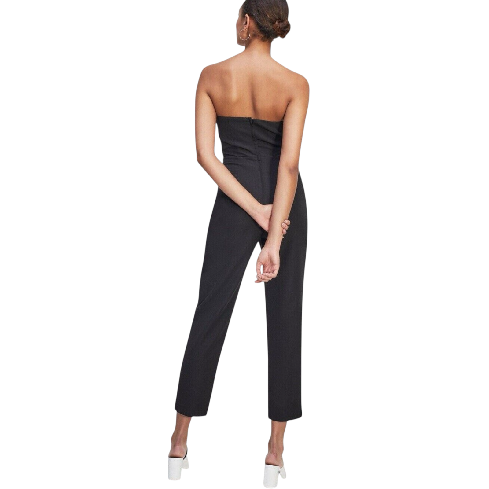Miss Selfridge Black Bandeau Jumpsuit  UK 8