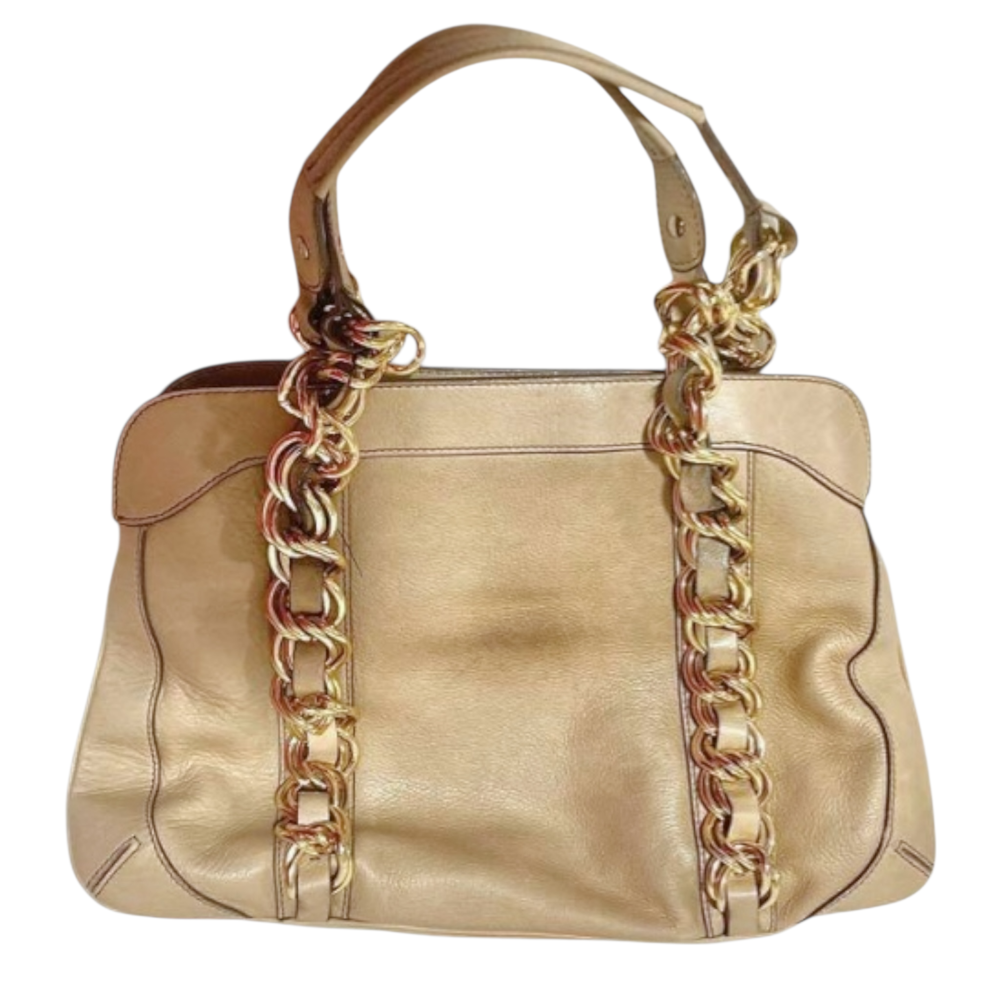 Anya Hindmarch Cream Leather Handbag
