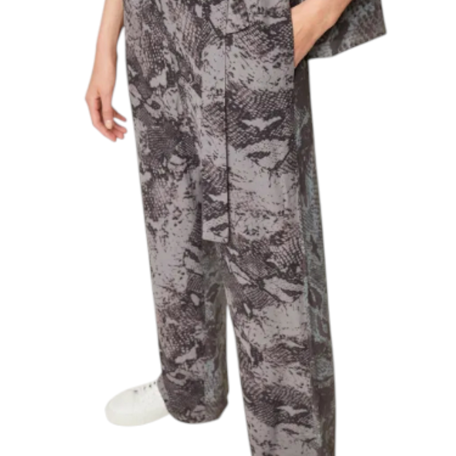 FRENCH CONNECTION Annikki Crepe Mix Reptile Jumpsuit UK 10