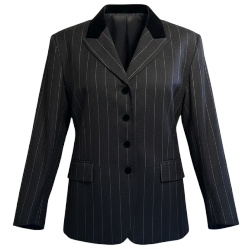 Aquascutum Vintage Grey Pinstripe Wool Jacket UK 14/16