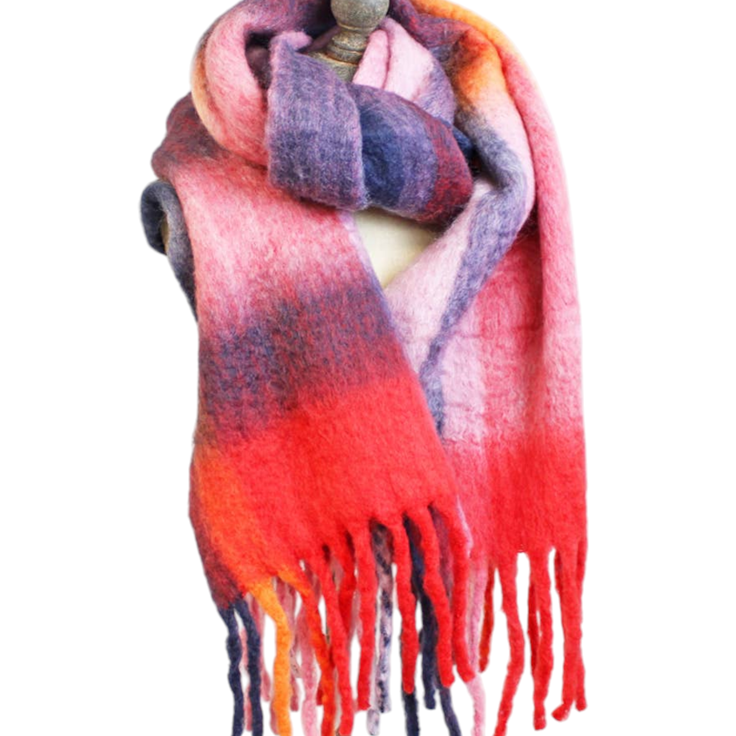 SOFT RECYCLED POLYESTER SCARF (40 x 180cm) - PURPLE MIX