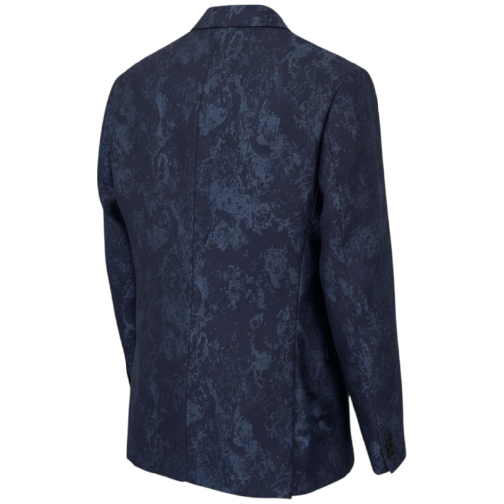 M&S Navy Jacquard Slim Fit Tuxedo Jacket Size S Long
