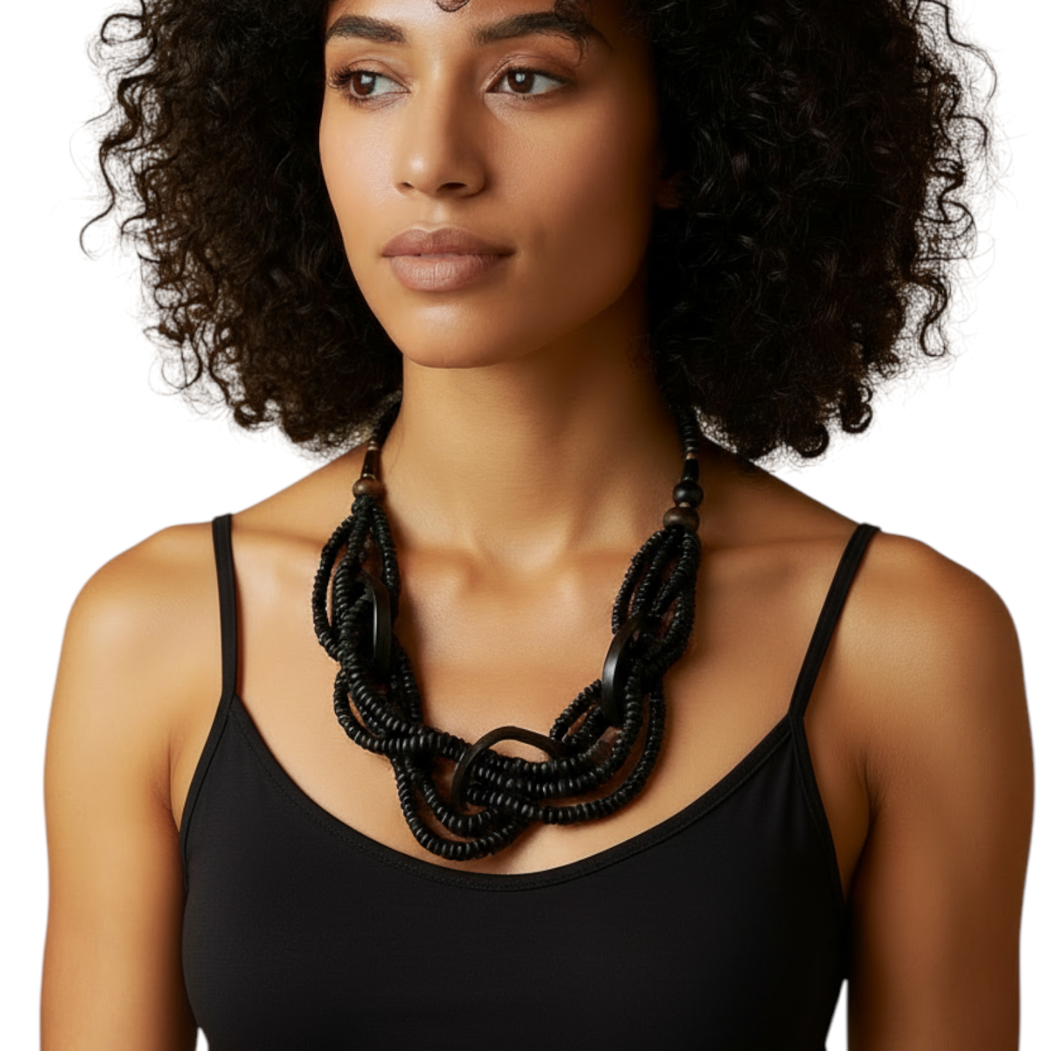 Vintage 1980's Multi-Strand Beaded Necklace