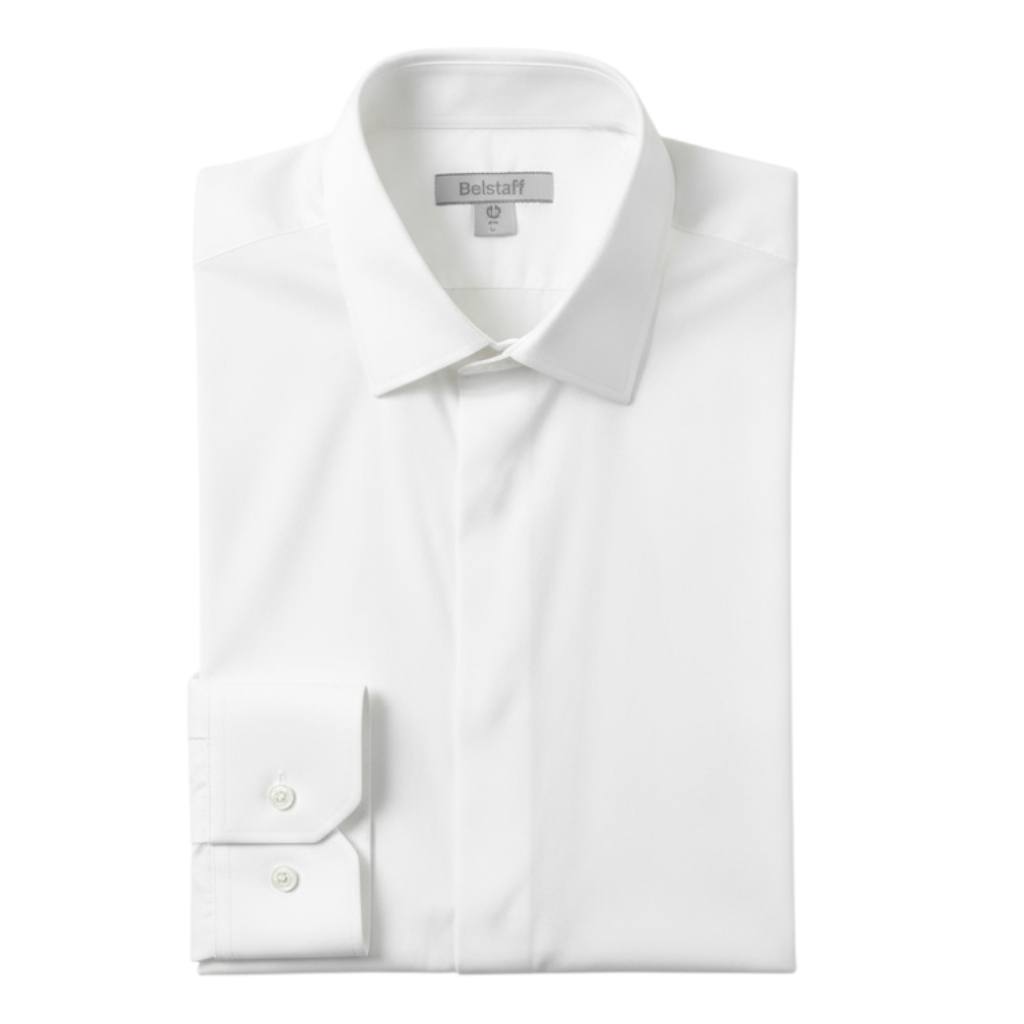 Belstaff Mens White Cotton Long Sleeve Stretch Shirt Size L