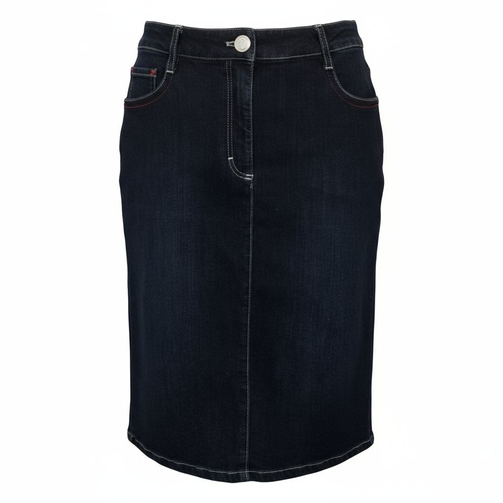 Betty Barclay Indigo Blue Stretch Denim Skirt UK 10
