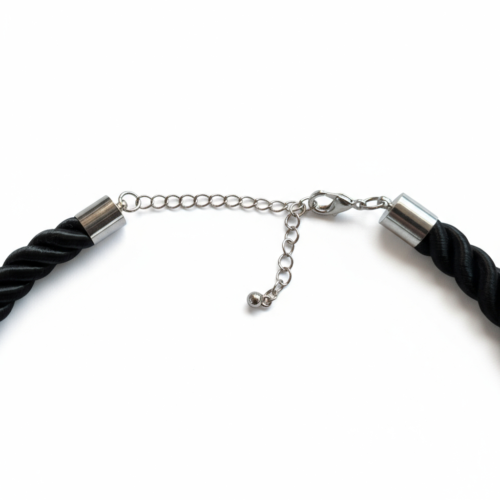 Shimmering Cluster of 1970s Disco Ball Beads Twisted Rope Choker Necklace