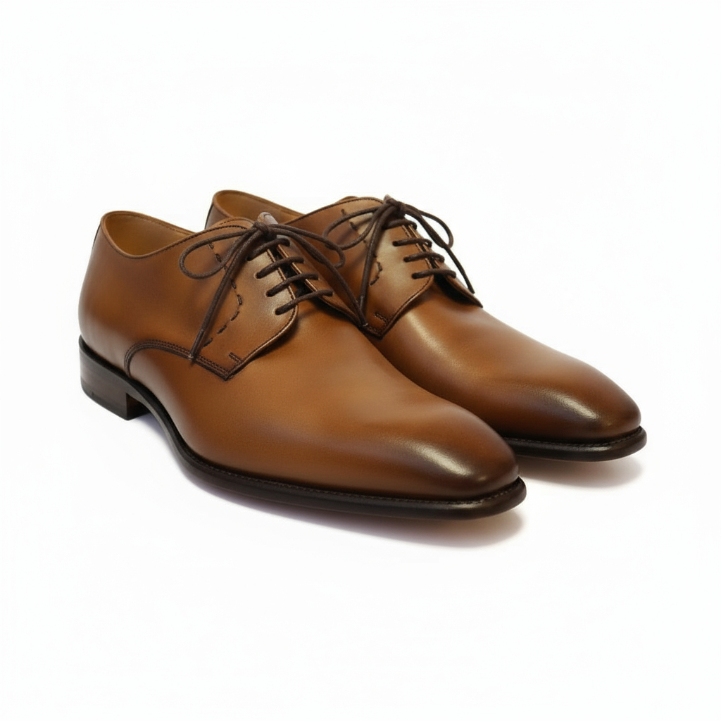 Joseph Cheaney Mens Aiden Mahogany Leather Derby Shoes UK 9.5/10F