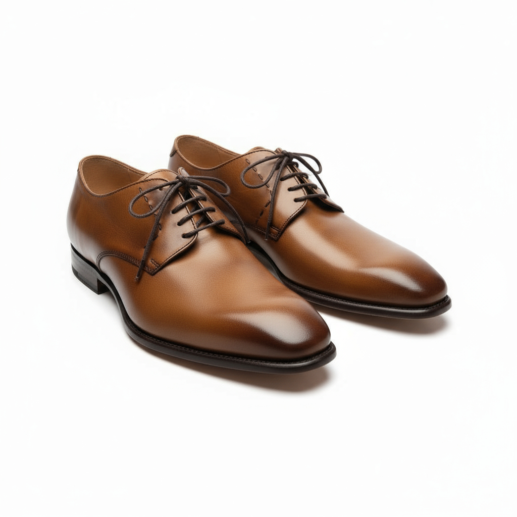 Joseph Cheaney Mens Aiden Mahogany Leather Derby Shoes UK 9.5/10F