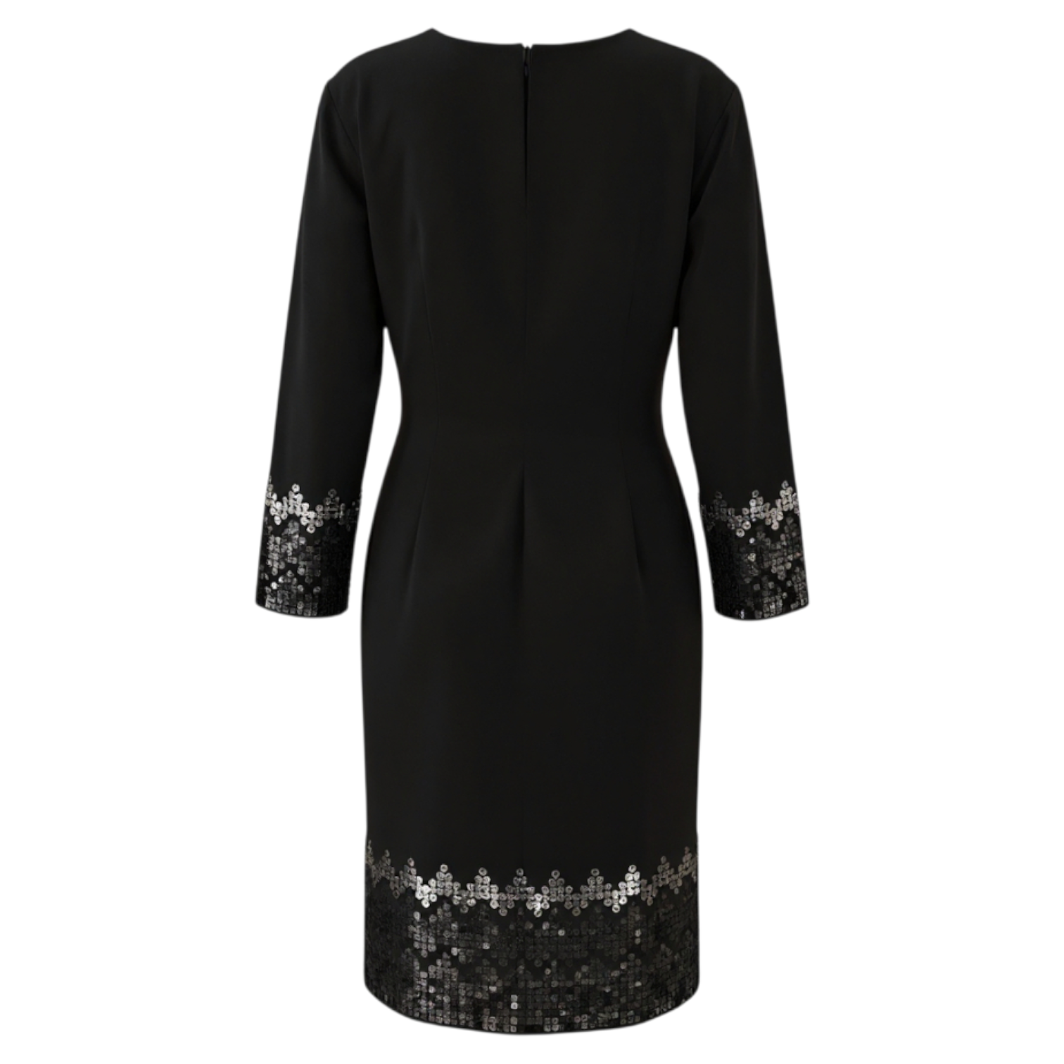 Country Casuals Black Crepe Sequin Dress  UK 12