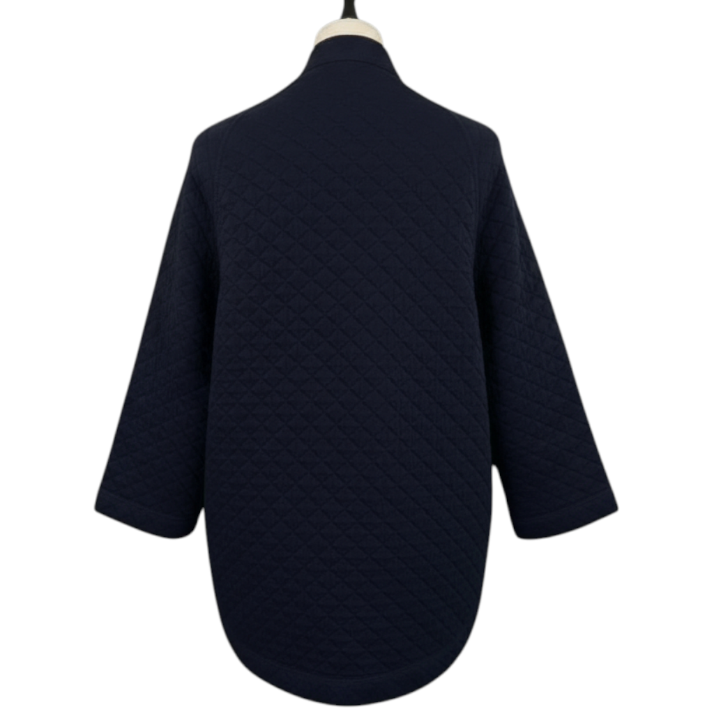 Country Road Navy Duffle Cotton Quilted Cape UK 14