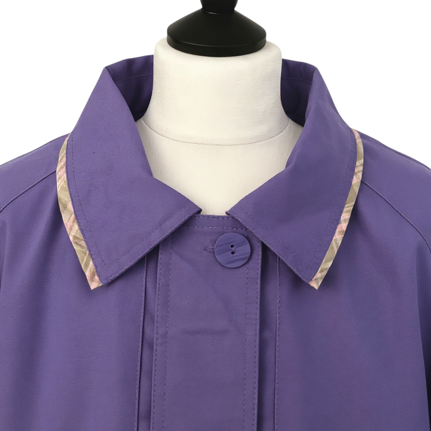 Damart Cotton Purple Detachable Hood Jacket UK 16