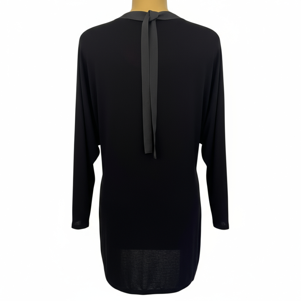 East Black Beaded Neckline Top UK 10