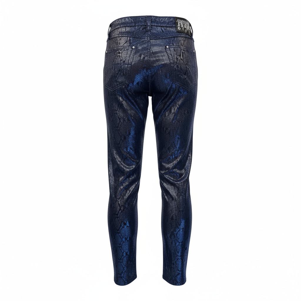 Gianfranco Ferre Jeans Vintage Navy Snake Print Trousers Size 29