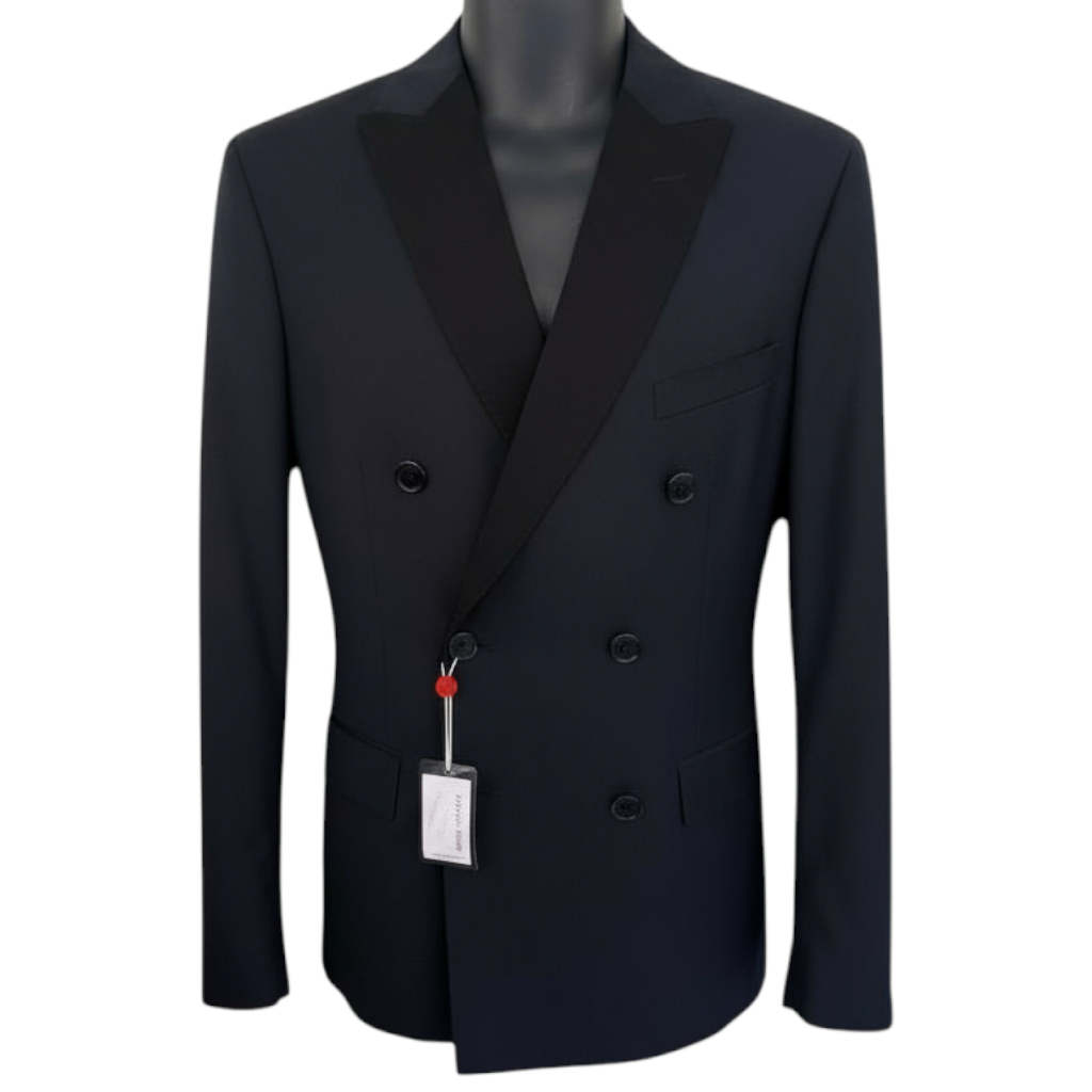 Gant Mens Black 100% Wool Double Breasted Tailored Jacket UK 40