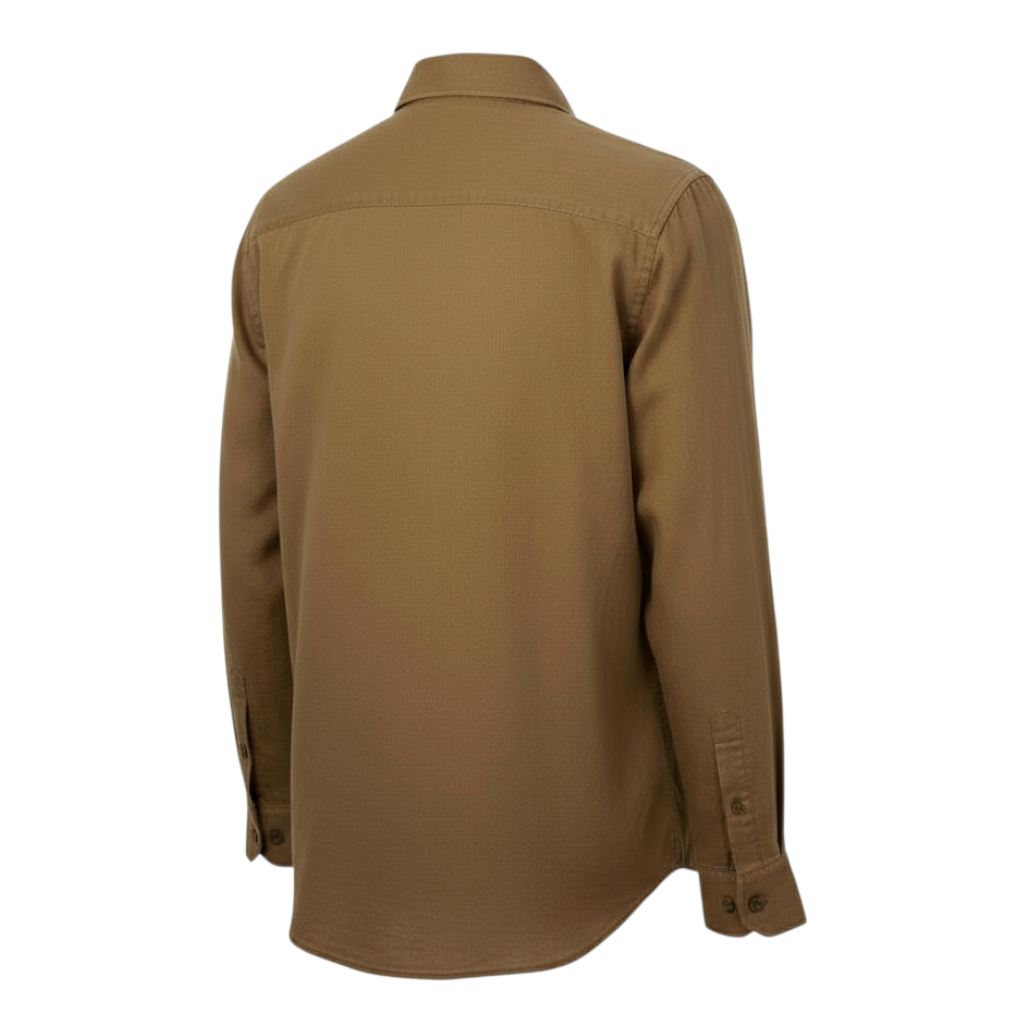 GAP Mens Khaki Brown Linen Long Sleeve Shirt Size L