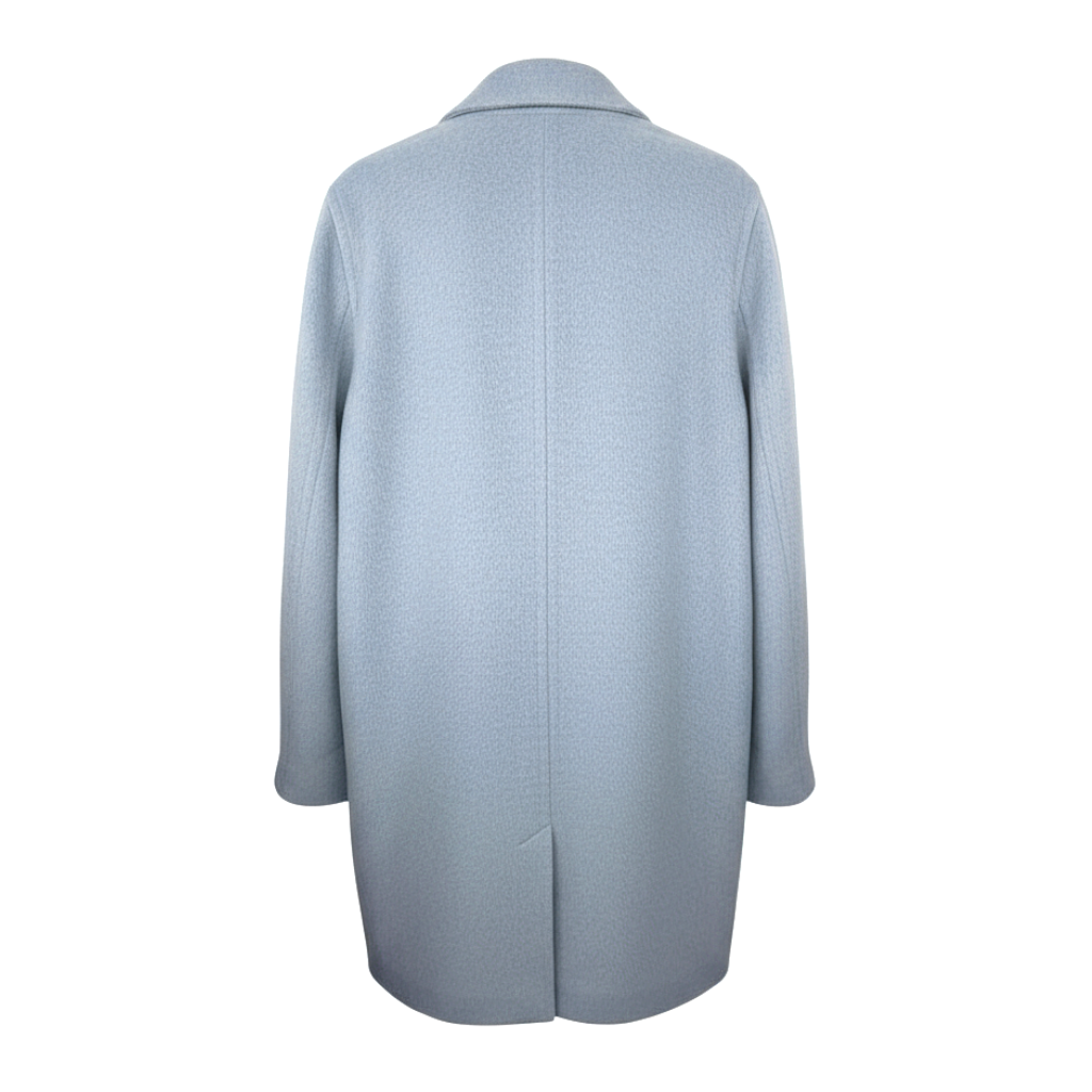 Laura Ashley Duck Egg Blue Short Pile Furry Coat UK 12