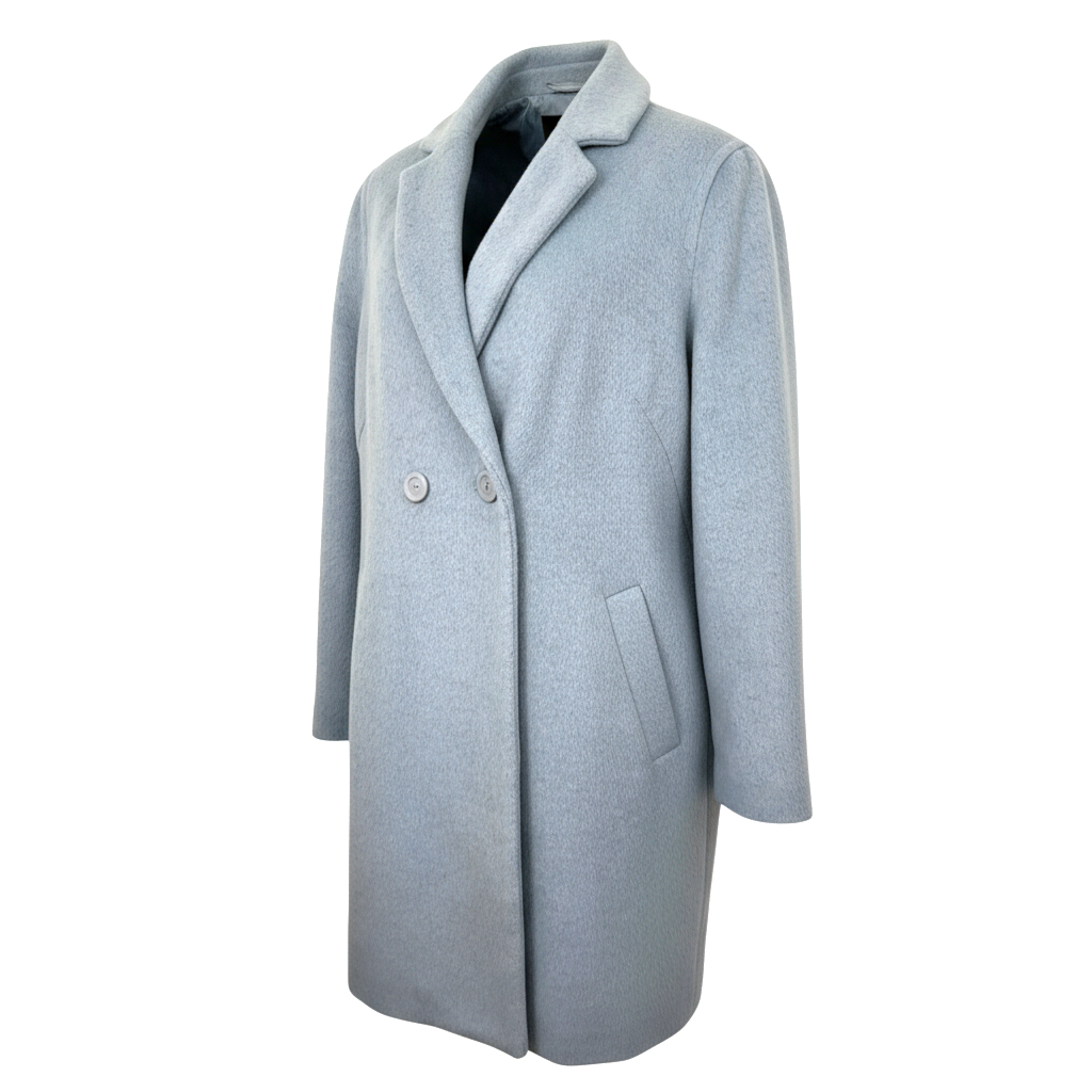 Laura Ashley Duck Egg Blue Short Pile Furry Coat UK 12