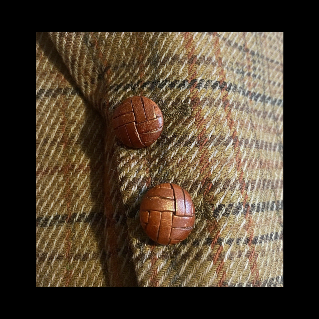 Mondi Vintage Brown Wool Check Tweed Box Jacket 1980's UK 8