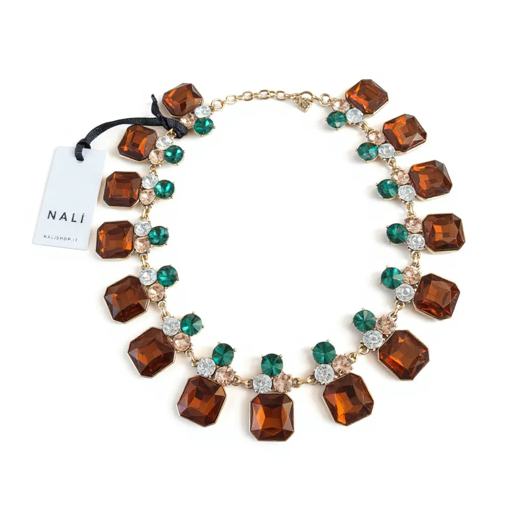 Nali Coloured Crystal Statement Necklace